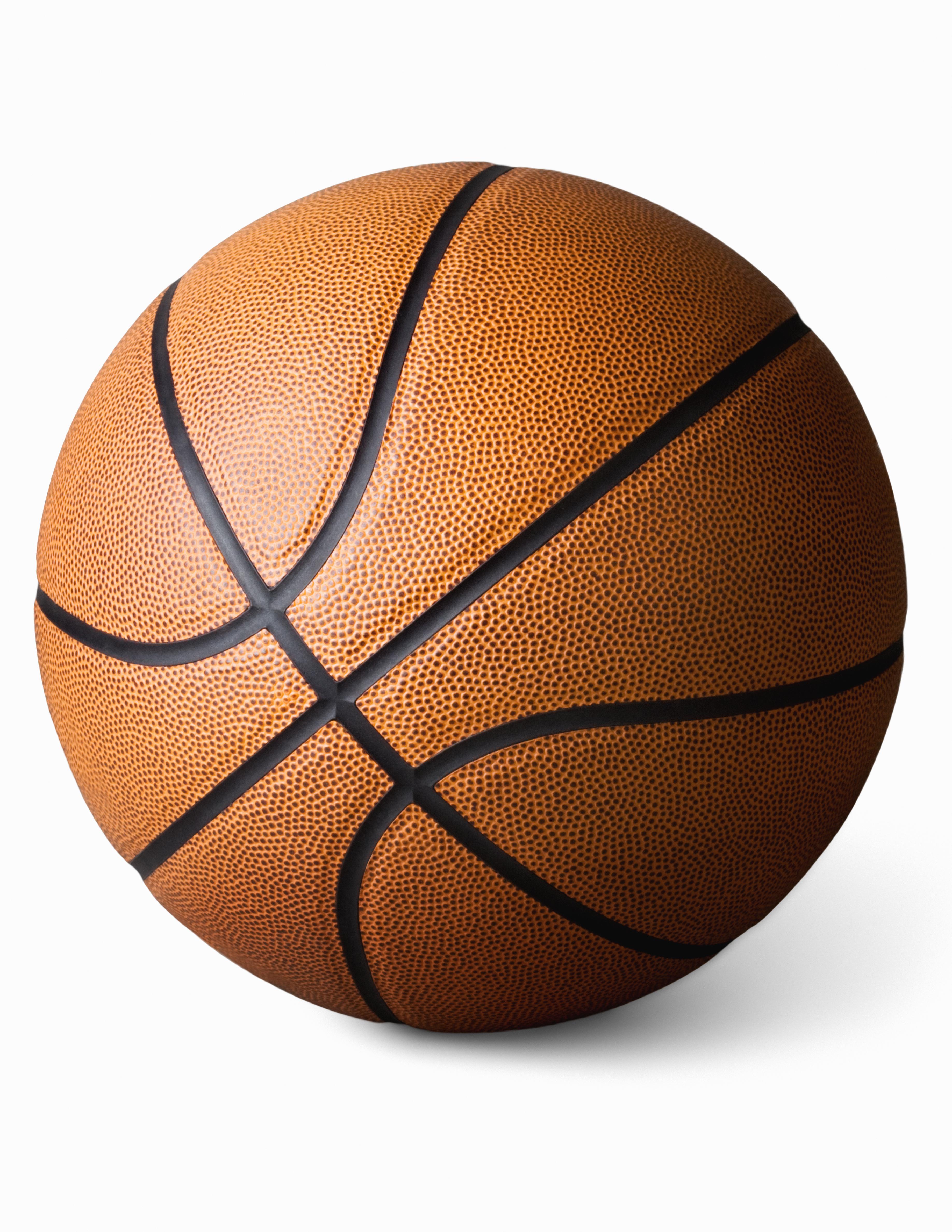Basketball on white background