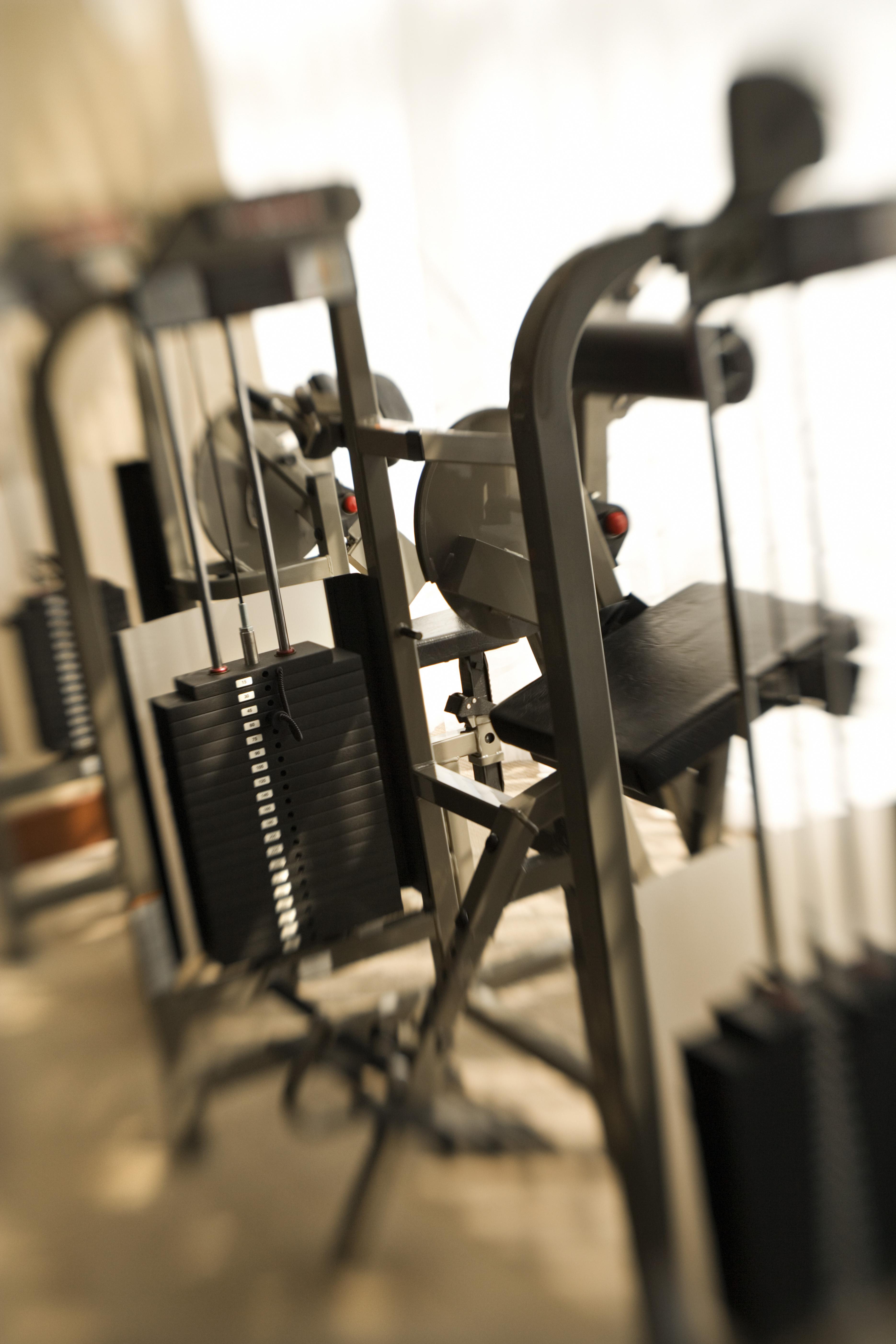 Exercise machines in gym
